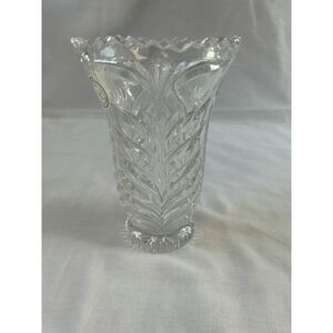 Vintage Crystal Clear 24% Lead Crystal 6" Vase, Made in Germany, New
